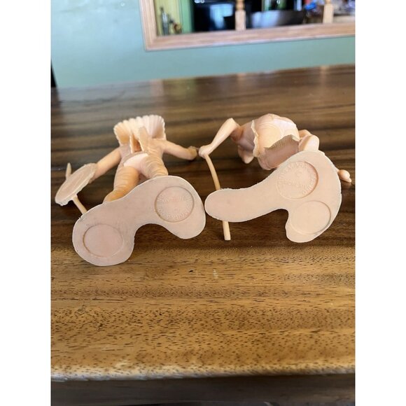 2 Vintage Louis Marx 6" Plastic Indian Warrior Toy Figures - Picture 5 of 8